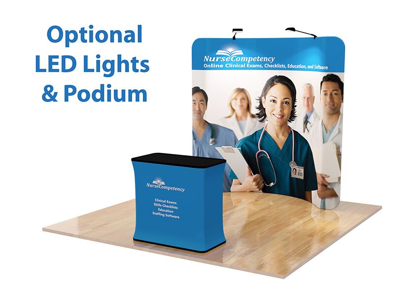 8 Ft Curve Tension Fabric Display 8 Ft Curve Tension Fabric Display