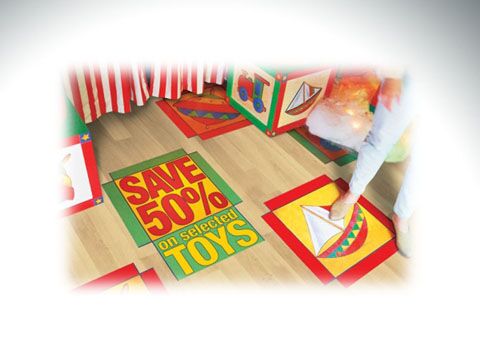 Three blank vertical billboards